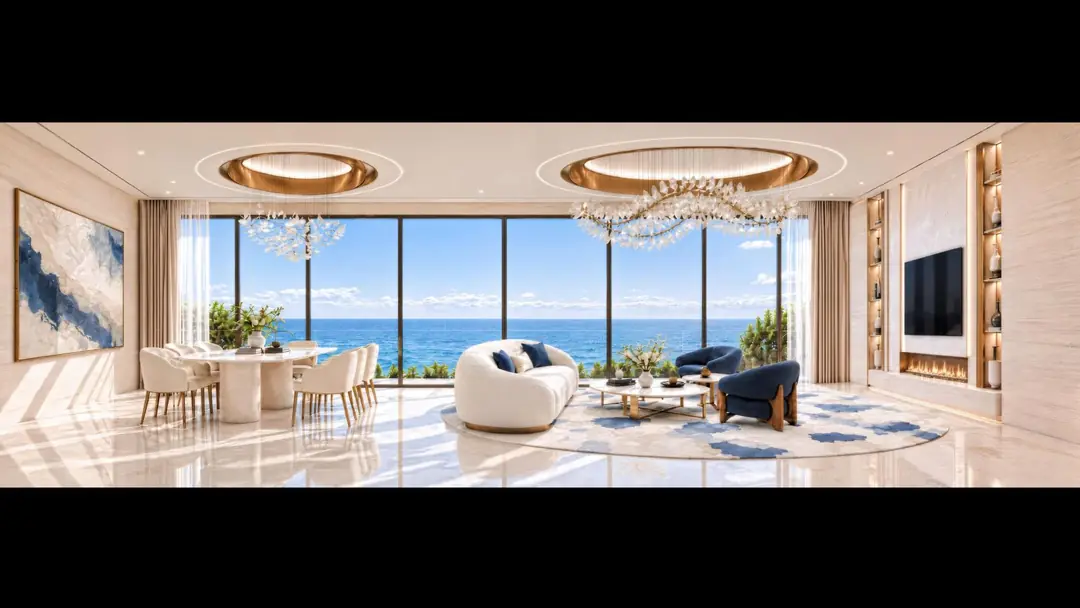 Penthouse living room at Shahrukhz Residences