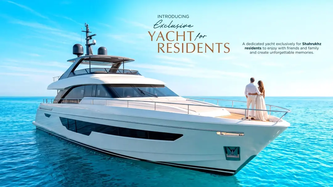 Private yacht for residents at Shahrukhz Residences