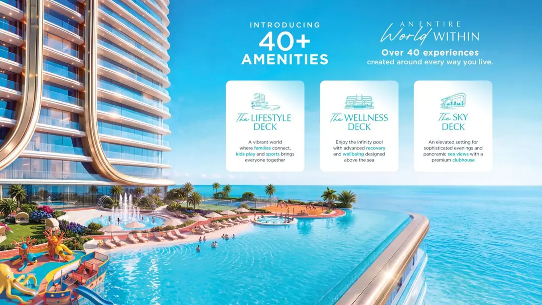 Podium pools and amenities at Shahrukhz Residences