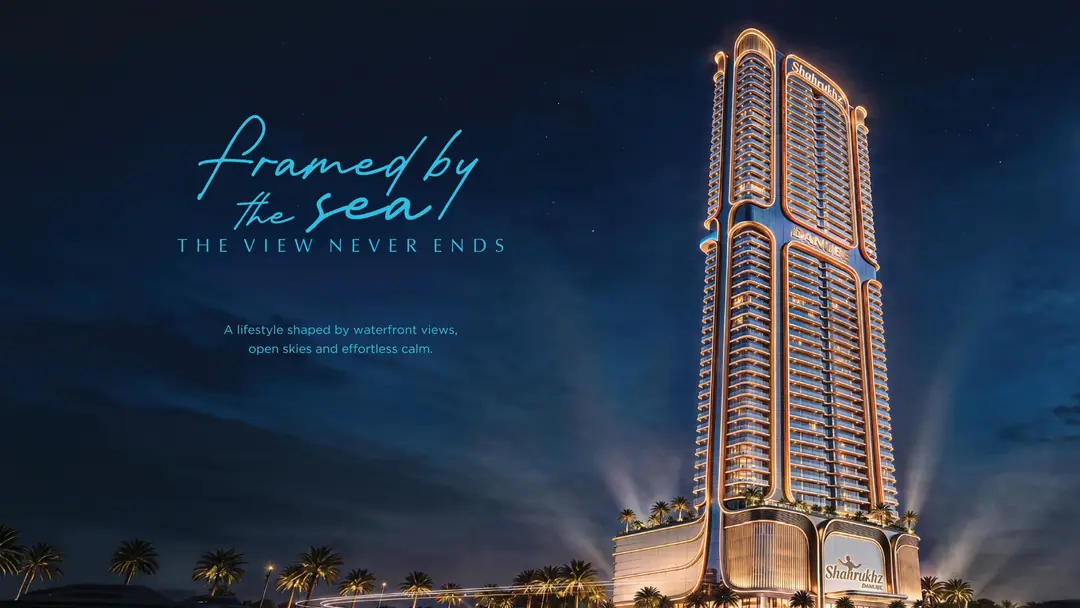 Shahrukhz Residences tower at night at Shahrukhz Residences
